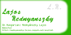 lajos mednyanszky business card